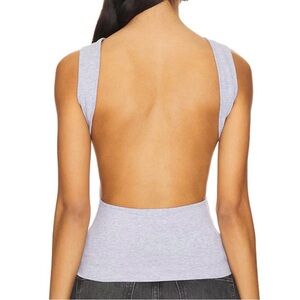 Gray Backless Tank Top